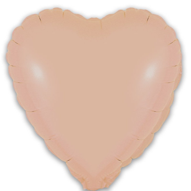 9in MATTE NUDE HEART FOIL BALLOON 5S