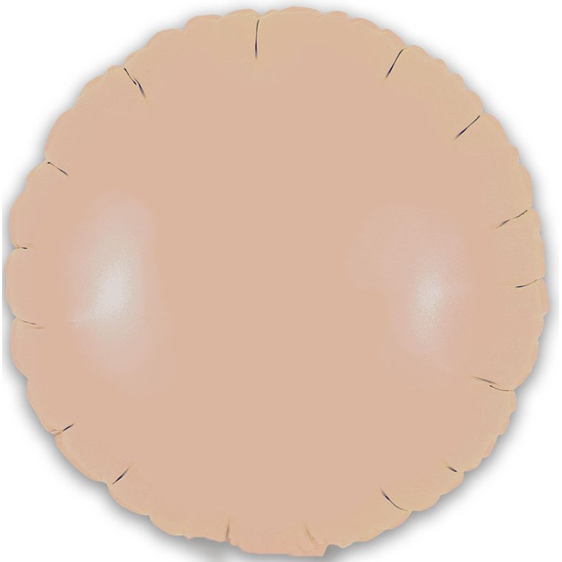 9in MATTE NUDE ROUND FOIL BALLOON 5S