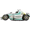 49in GREY RACING CAR JUMBO FOIL BALLOON (POLYBAGGED)