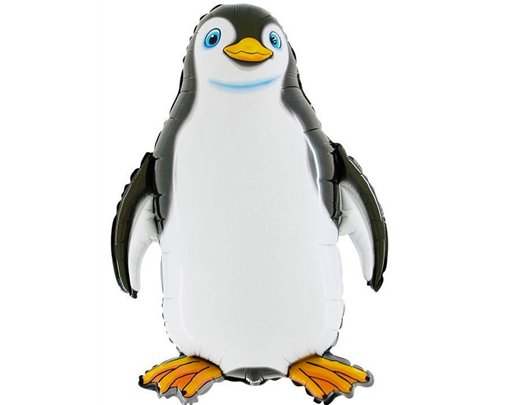 29in BLACK PENGUIN SHAPED FOIL BALLOON