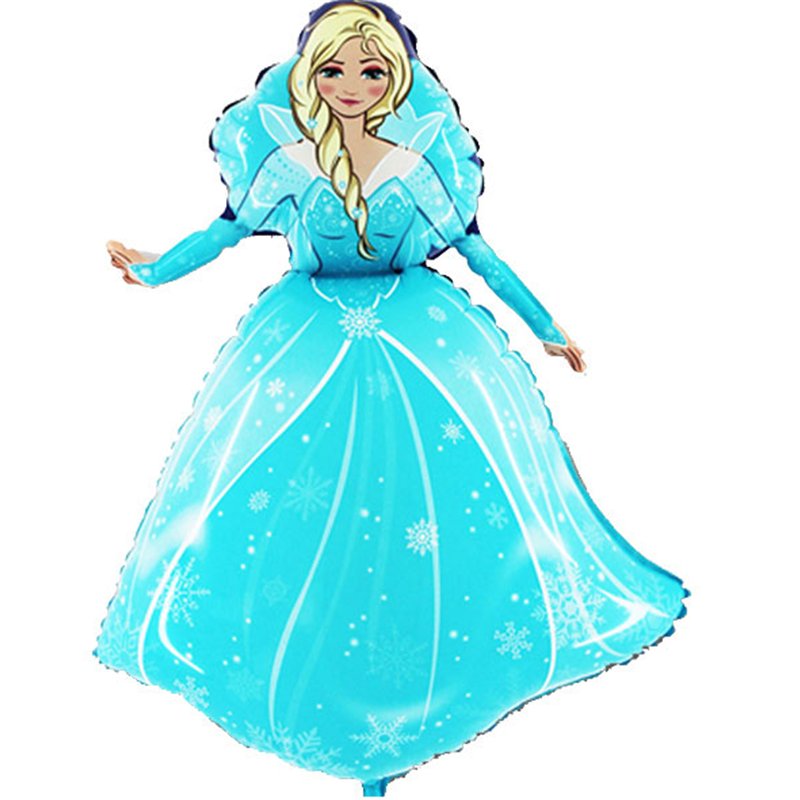 ICE BLUE PRINCESS SHAPED FOIL BALLOON