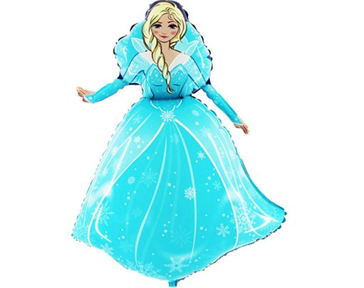 ICE BLUE PRINCESS SHAPED FOIL BALLOON