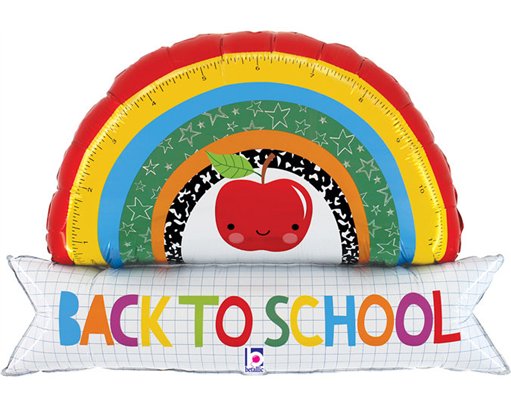 35in BACK TO SCHOOL RAINBOW BANNER FOIL BALLOON