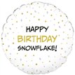 18in HAPPY BIRTHDAY SNOWFLAKE FOIL BALLOON