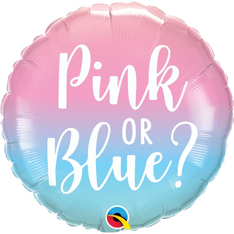 18in OMBRE GENDER REVEAL FOIL BALLOON