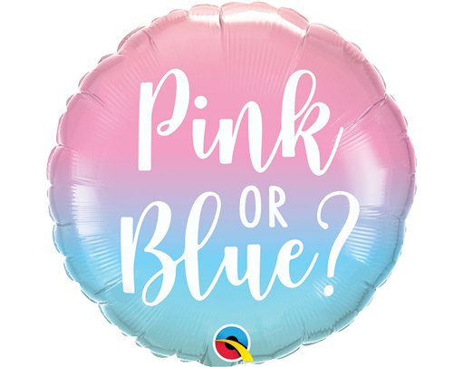 18in OMBRE GENDER REVEAL FOIL BALLOON