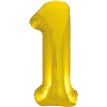 34in CLASSIC GOLD NUMBER 1 FOIL BALLOON
