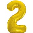 34in CLASSIC GOLD NUMBER 2 FOIL BALLOON