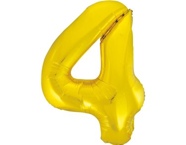 34in CLASSIC GOLD NUMBER 4 FOIL BALLOON