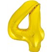 34in CLASSIC GOLD NUMBER 4 FOIL BALLOON