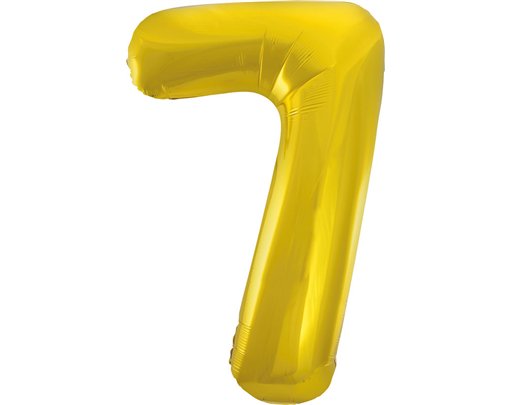 34in CLASSIC GOLD NUMBER 7 FOIL BALLOON