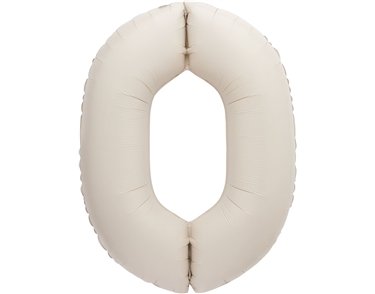 34in MATTE NUDE NUMBER 0 FOIL BALLOON