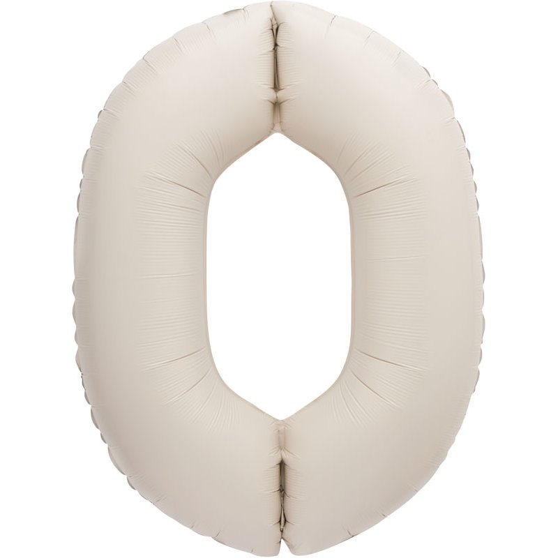 34in MATTE NUDE NUMBER 0 FOIL BALLOON