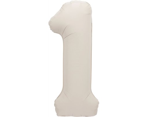34in MATTE NUDE NUMBER 1 FOIL BALLOON