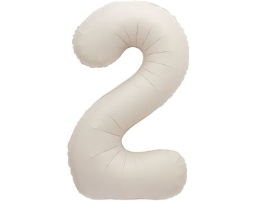 34in MATTE NUDE NUMBER 2 FOIL BALLOON