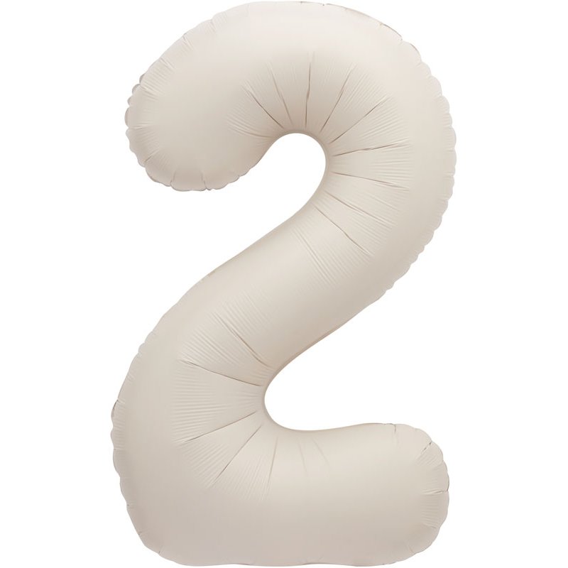 34in MATTE NUDE NUMBER 2 FOIL BALLOON