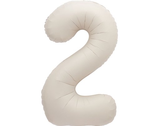 34in MATTE NUDE NUMBER 2 FOIL BALLOON