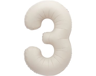 34in MATTE NUDE NUMBER 3 FOIL BALLOON
