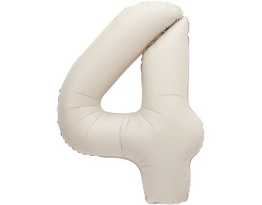 34in MATTE NUDE NUMBER 4 FOIL BALLOON