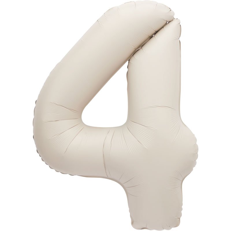 34in MATTE NUDE NUMBER 4 FOIL BALLOON