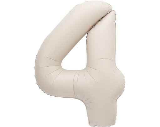 34in MATTE NUDE NUMBER 4 FOIL BALLOON