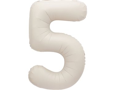 34in MATTE NUDE NUMBER 5 FOIL BALLOON