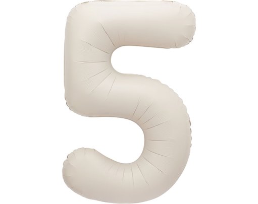 34in MATTE NUDE NUMBER 5 FOIL BALLOON