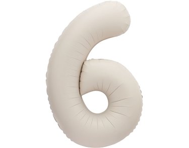 34in MATTE NUDE NUMBER 6 FOIL BALLOON