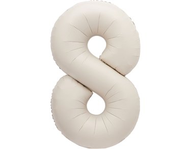 34in MATTE NUDE NUMBER 8 FOIL BALLOON