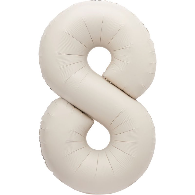 34in MATTE NUDE NUMBER 8 FOIL BALLOON