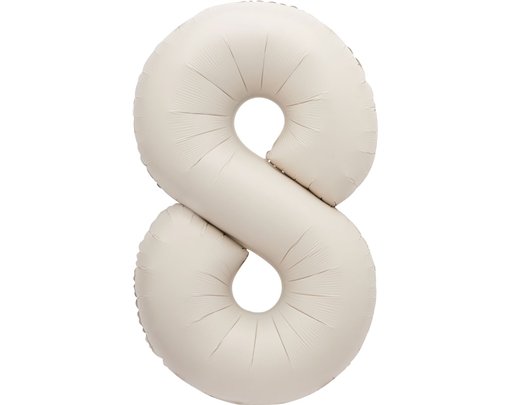 34in MATTE NUDE NUMBER 8 FOIL BALLOON