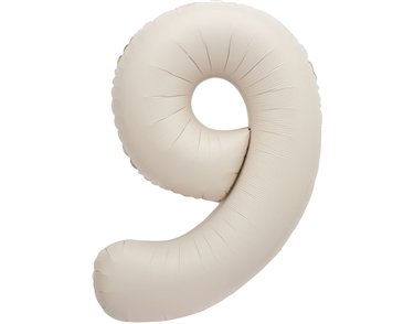34in MATTE NUDE NUMBER 9 FOIL BALLOON