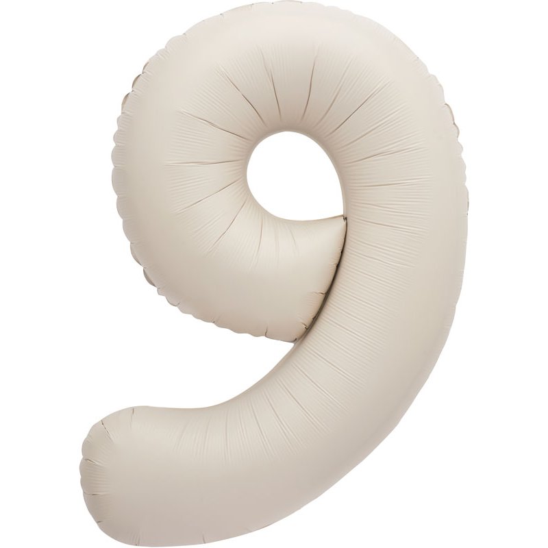 34in MATTE NUDE NUMBER 9 FOIL BALLOON