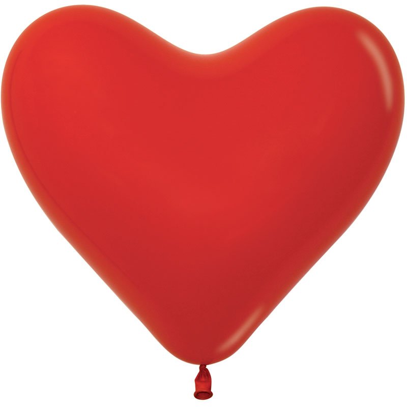 50PK 12in HEART SHAPE FASHION RED SEMPERTEX (20001352)