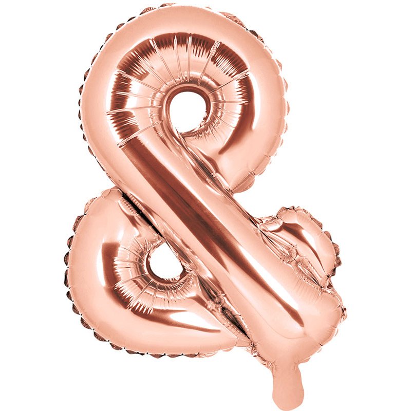 35cm ROSE GOLD AMPERSAND FOIL BALLOON