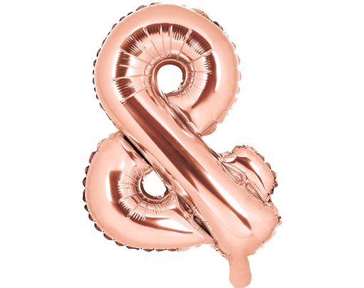 35cm ROSE GOLD AMPERSAND FOIL BALLOON