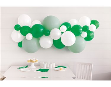 WHTE/IOVRY/GREEN MATT BALLOON ARCH KIT
