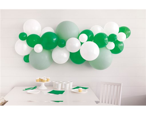 WHTE/IOVRY/GREEN MATT BALLOON ARCH KIT
