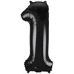 34in BLACK NUMBER 1 JUMBO FOIL BALLOON
