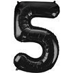 34in BLACK NUMBER 5 JUMBO FOIL BALLOON