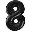 34in BLACK NUMBER 8 JUMBO FOIL BALLOON