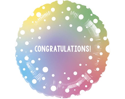 18in CONGRATULATIONS ROUND FOIL BALLOON