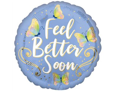 18in FEEL BETTER BUTTERFLIES FOIL BALLOON