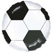 18in BLACK & WHITE FOOTBALL FOIL BALLOON
