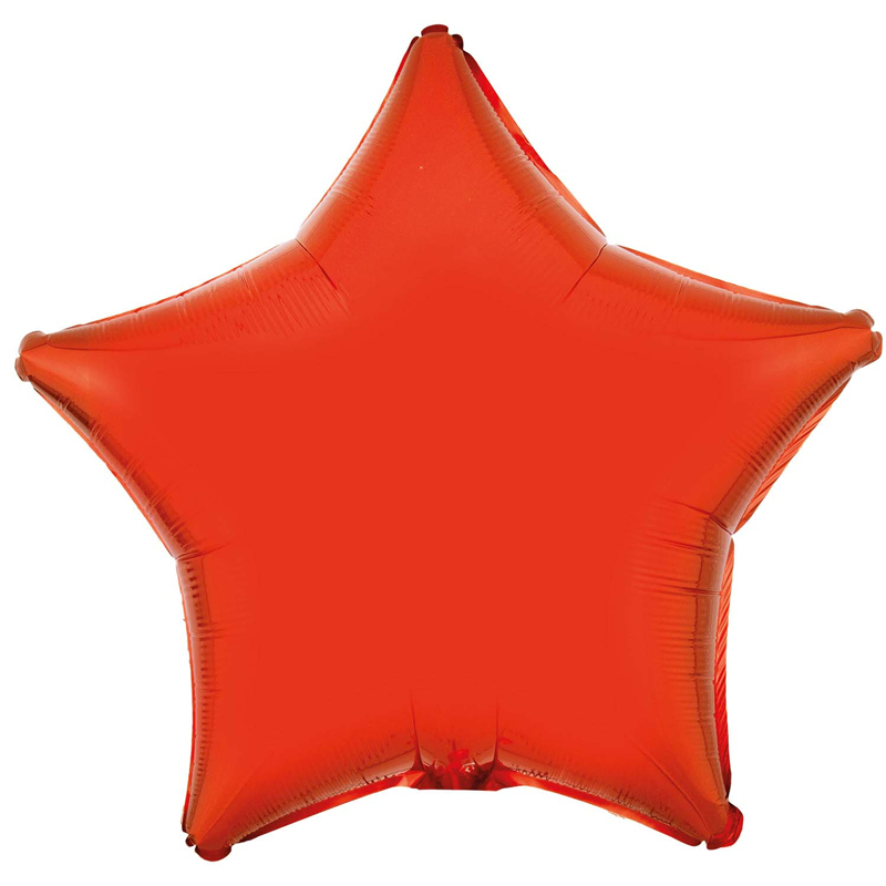 18in METALLIC ORANGE STAR FOIL BALLOON