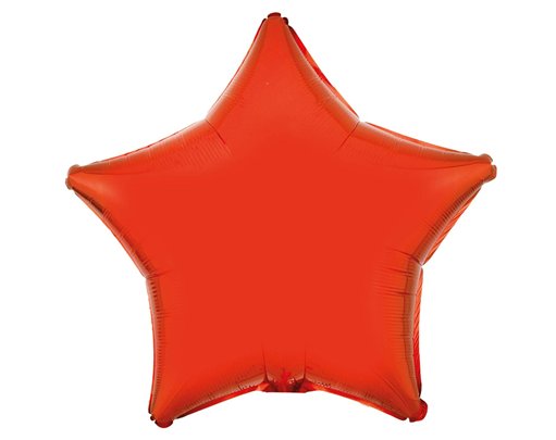 18in METALLIC ORANGE STAR FOIL BALLOON