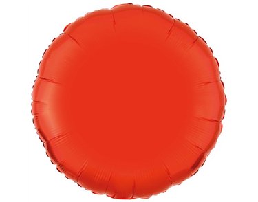 18in ORANGE ROUND FOIL BALLOON