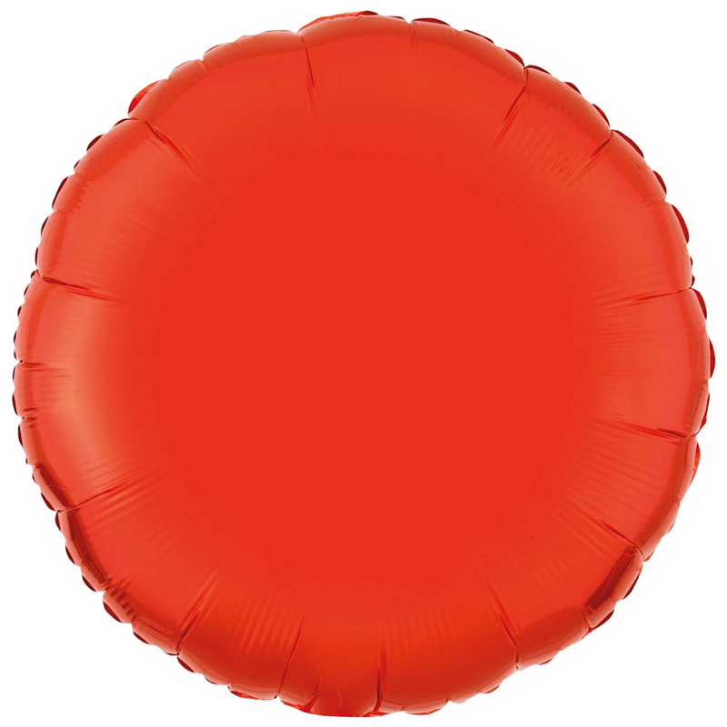 18in ORANGE ROUND FOIL BALLOON