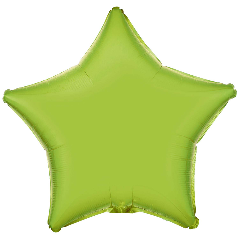 18in LIME GREEN STAR FOIL BALLOON