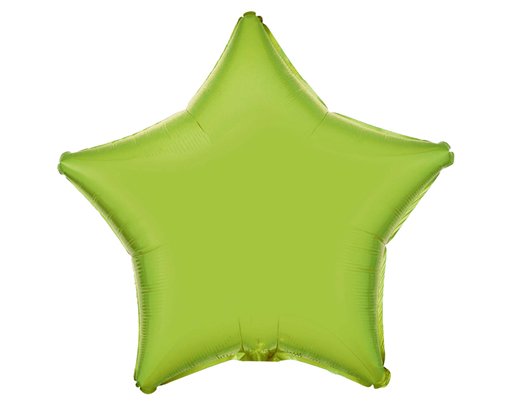 18in LIME GREEN STAR FOIL BALLOON